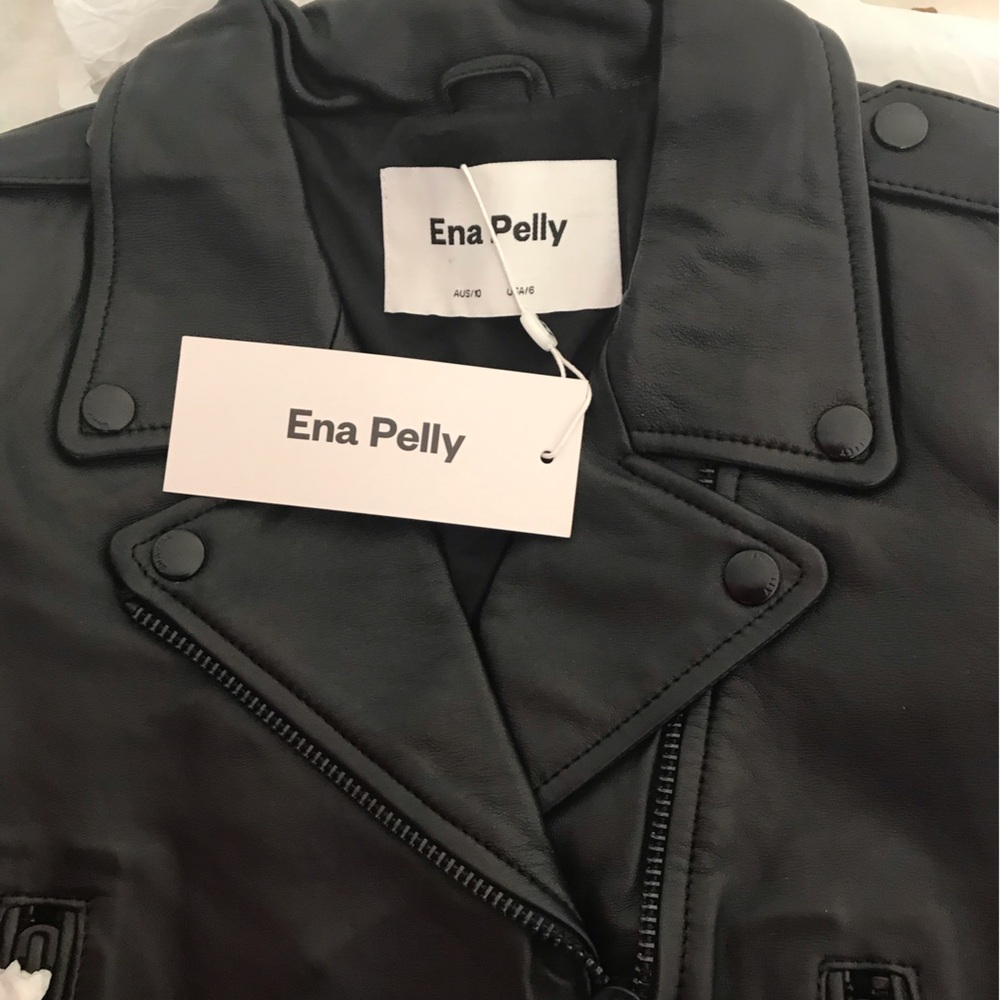 Leather Biker Jacket with Matte Black Hardware from Ena Pelly - Picture 14 of 14